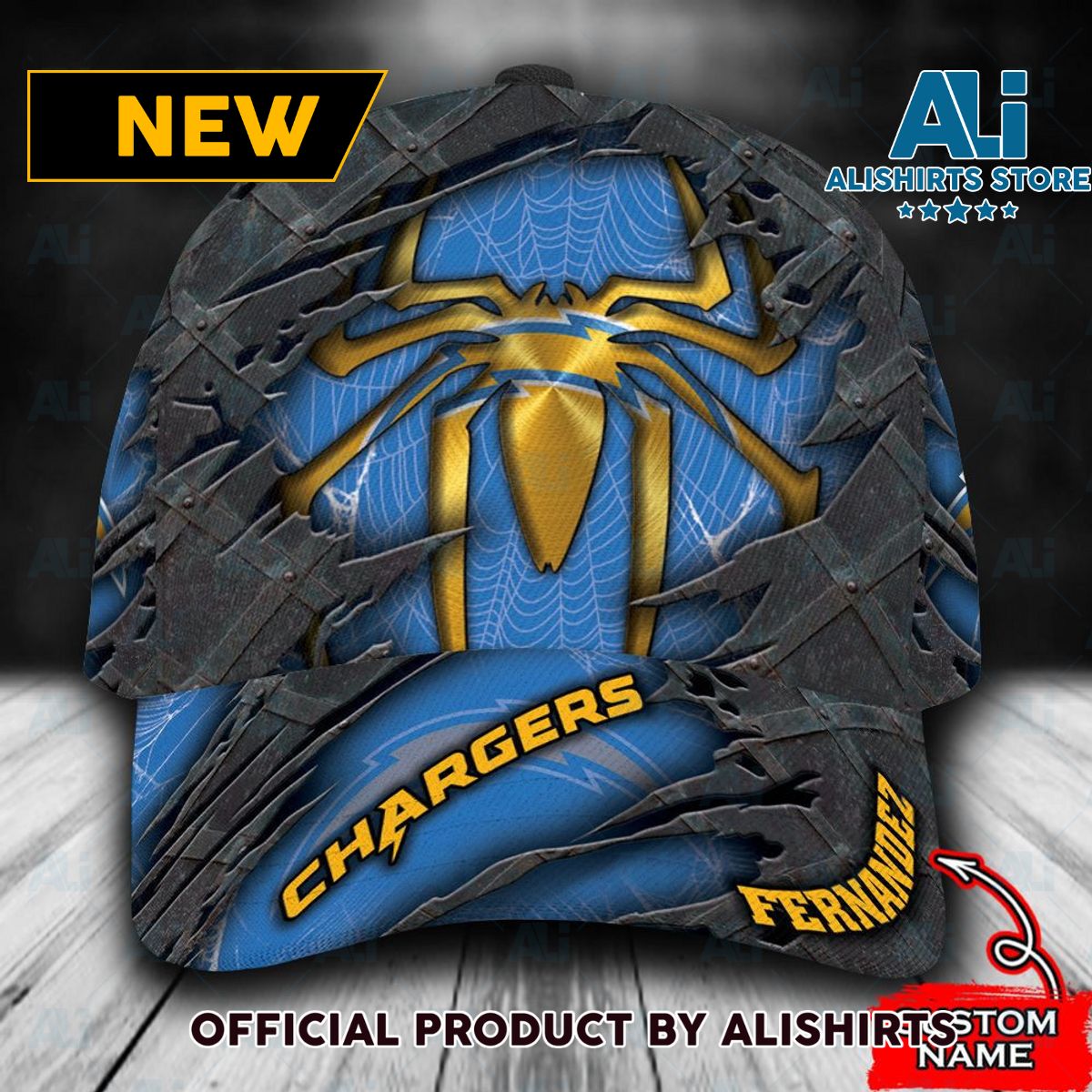 Personalized Los Angeles Chargers Spider Man Classic Cap