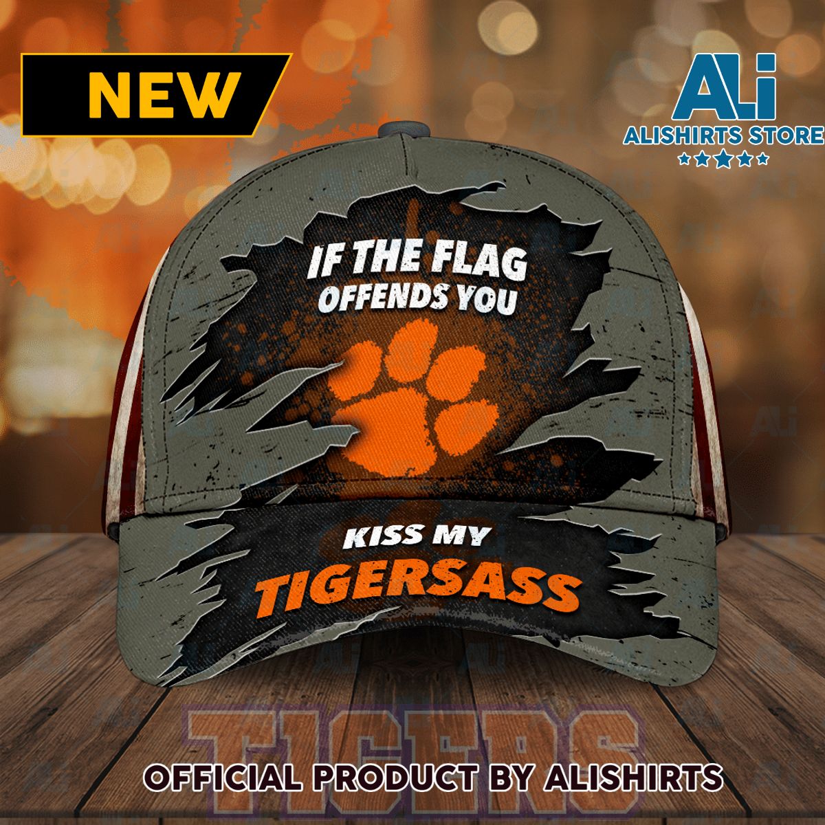 Clemson Tigers If The Flag Offends You Kiss My Tigersass Classic Baseball Cap