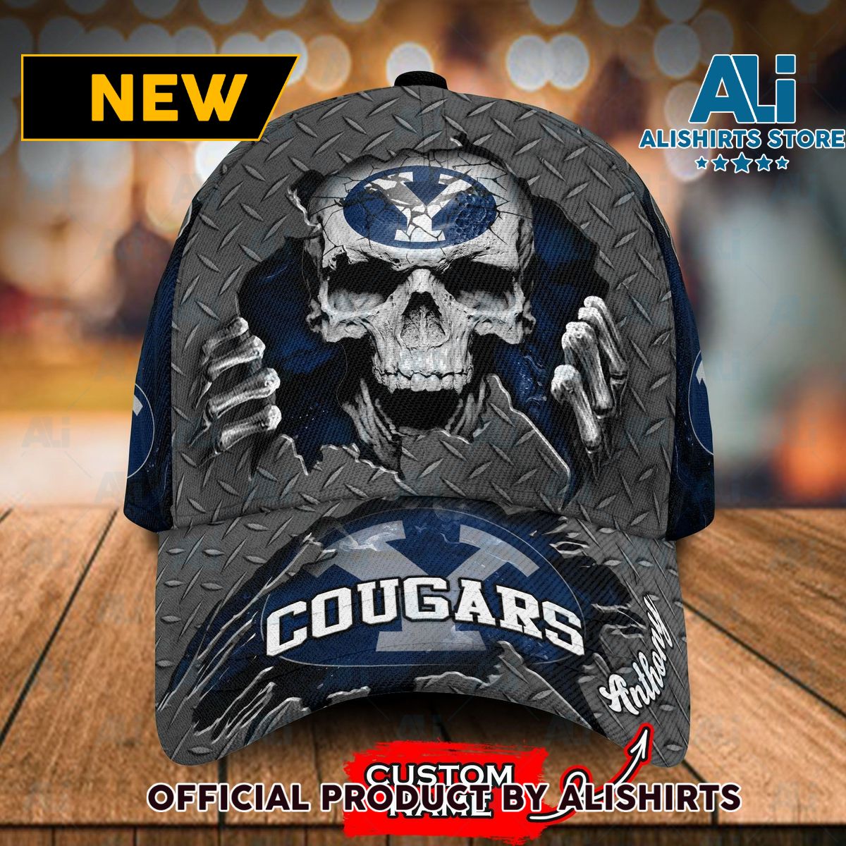 Personalized Byu Cougars Skeleton Classic Cap