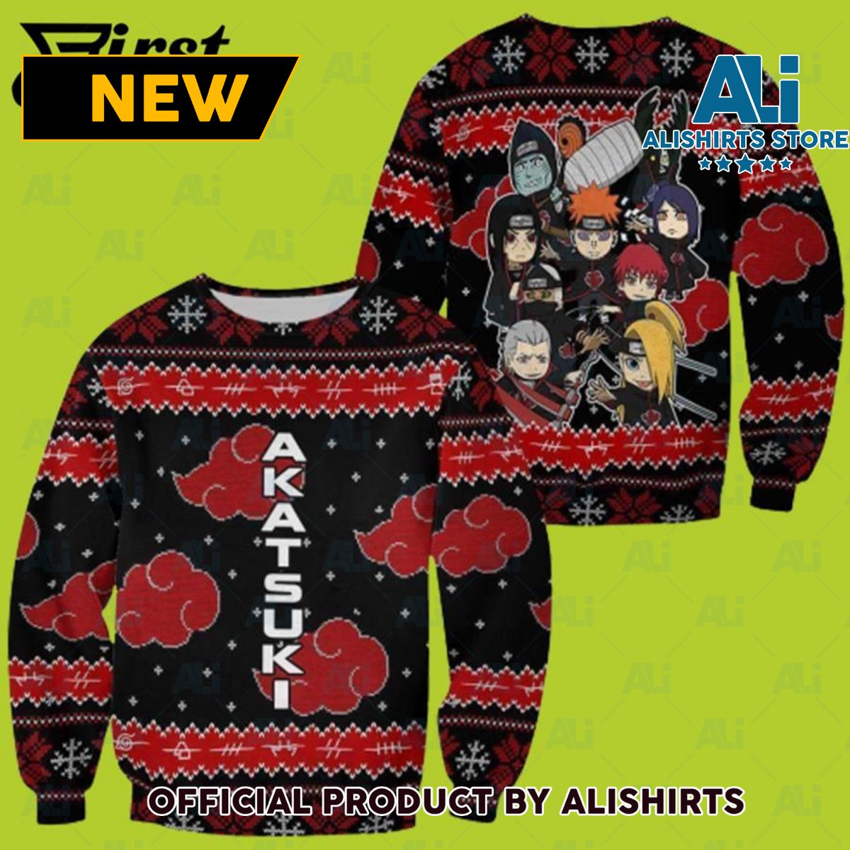 Akatsuki Ugly Christmas Sweater Naruto Custom Clothes