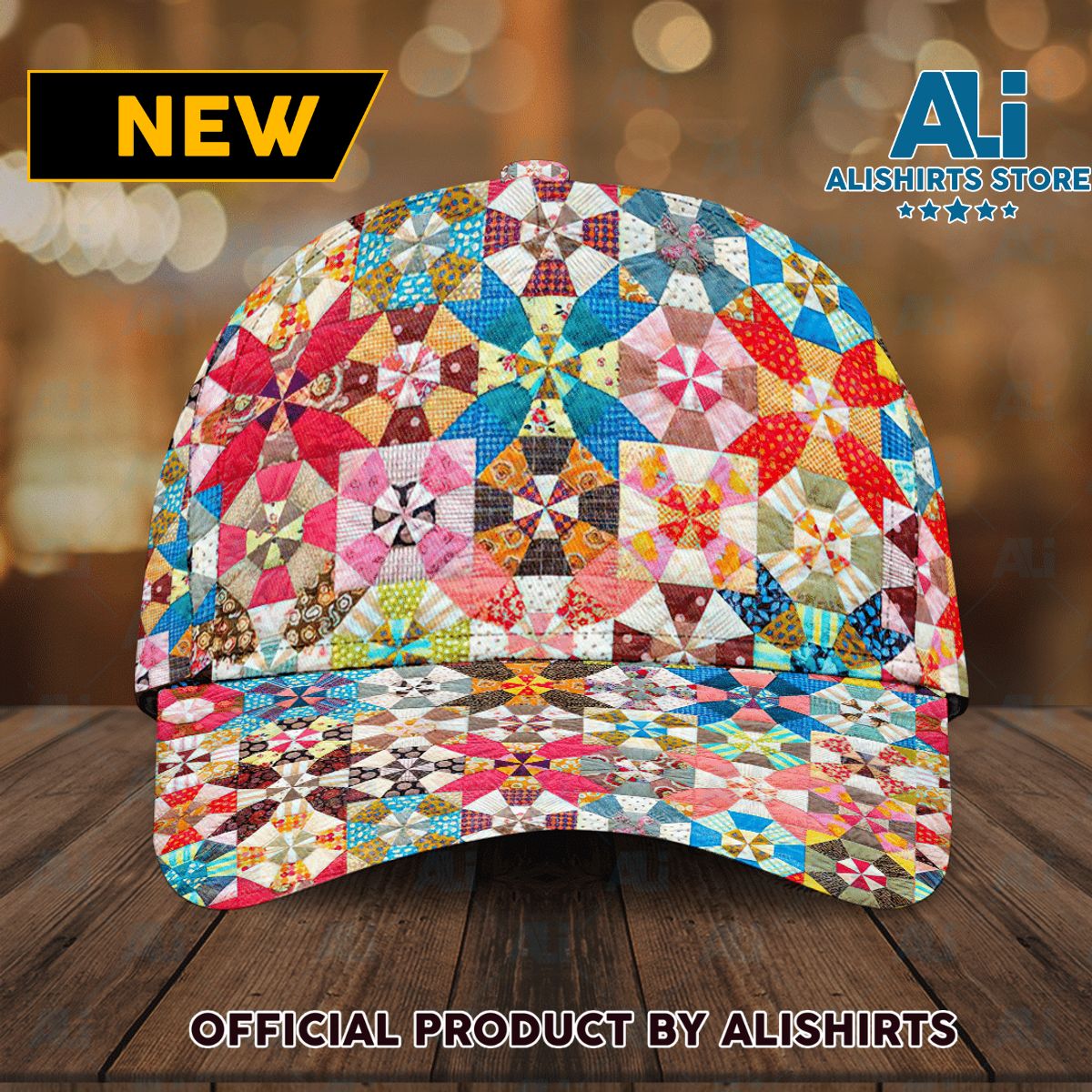 Checkered Paisley Quilting Classic Colorful Cap