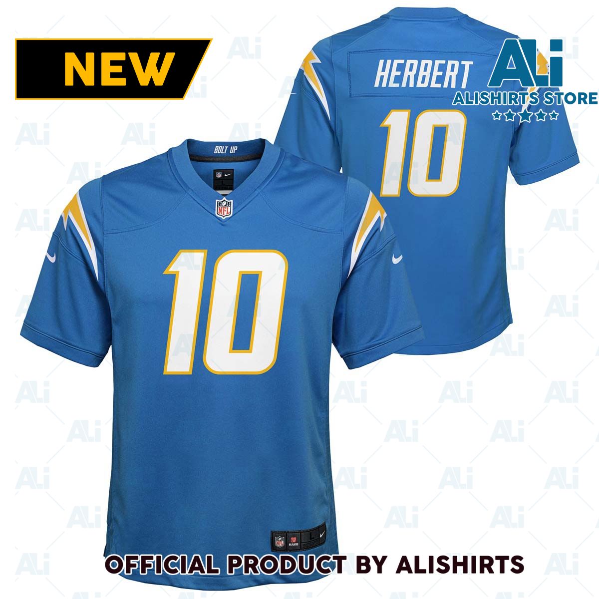Nike Los Angeles Chargers Justin Herbert  10 Game NFL Football Jersey