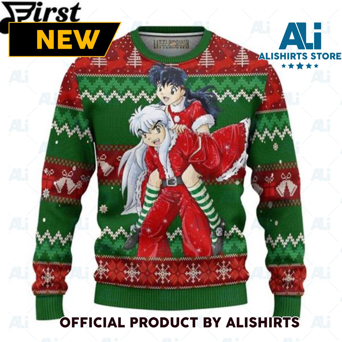 Inuyasha x Kagome Inuyasha Anime Ugly Christmas Sweater