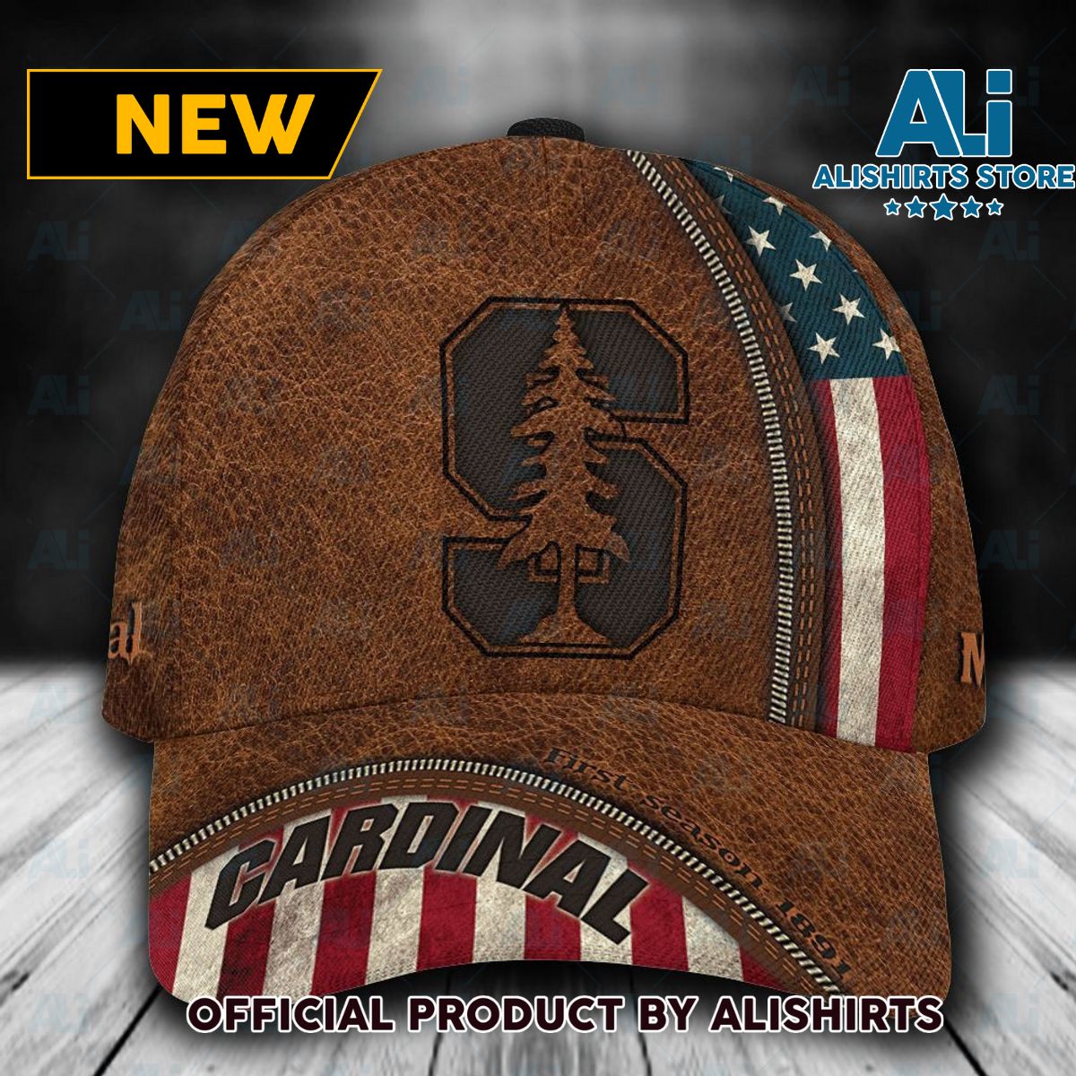 Personalized Stanford Cardinal USA Flag Classic Cap