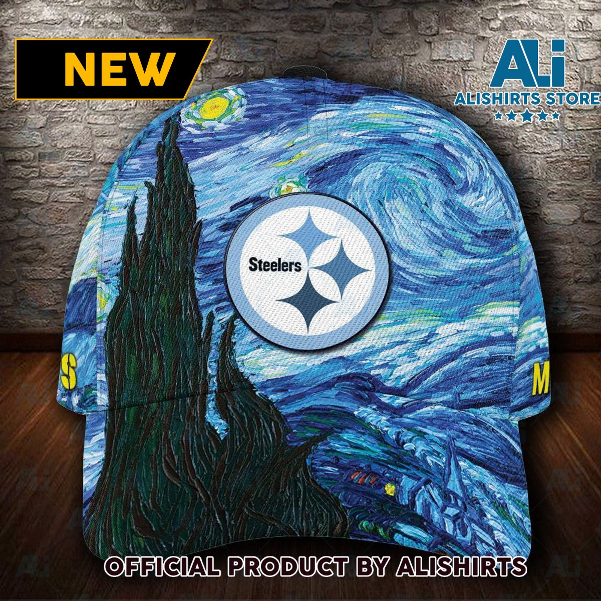 Personalized Pittsburgh Steelers Van Gogh Classic Cap