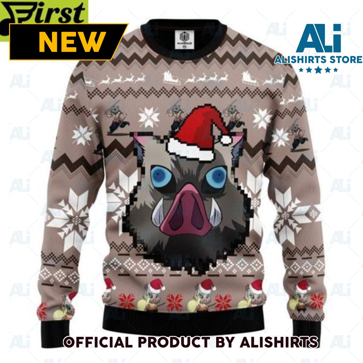 Kimetsu No Yaiba Hashibira Demon Slayer Chibi Demon Slayer Ugly Christmas Sweater