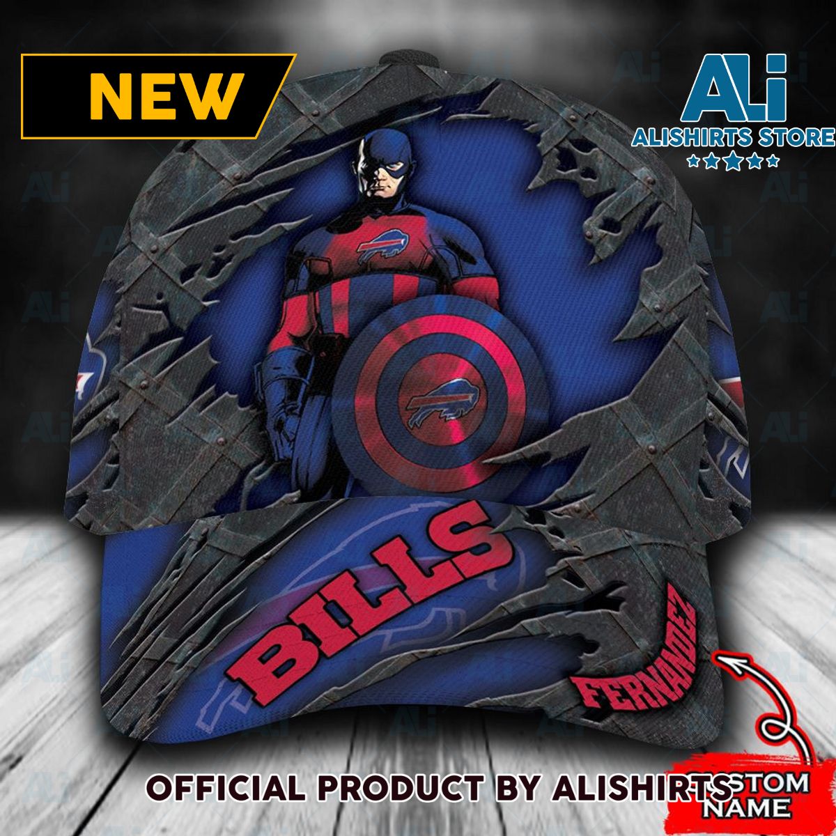 Personalized Buffalo Bills Captain America Classic Cap