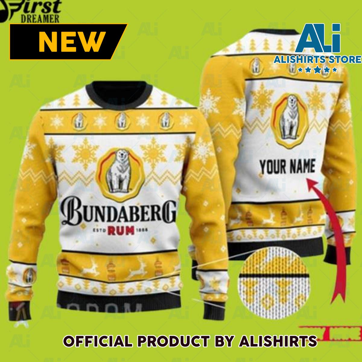 Bundaberg Brewed Drinks Custom Ugly Christmas Ugly Sweater