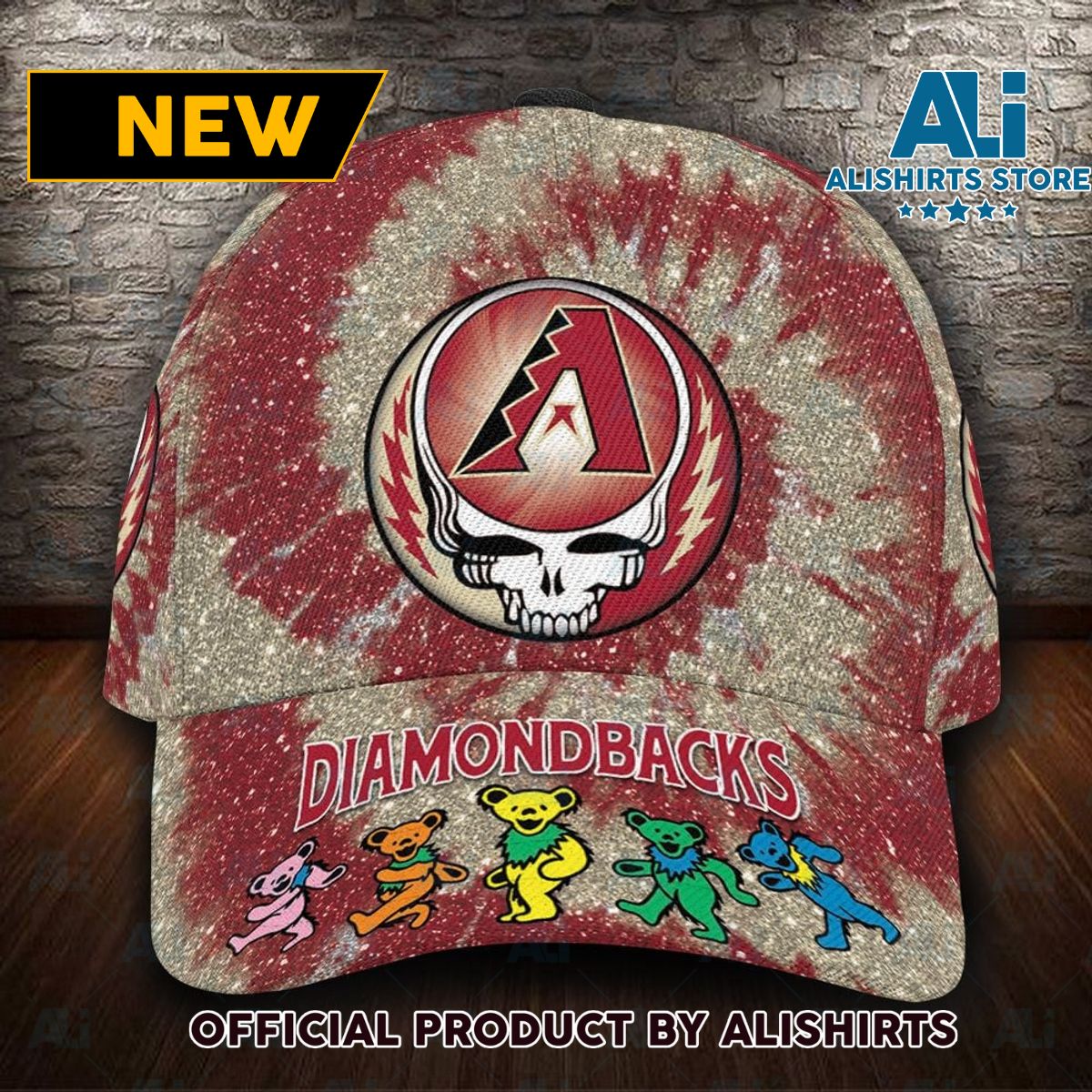 Arizona Diamondbacks x Grateful Dead All Over Print 3D Classic Cap