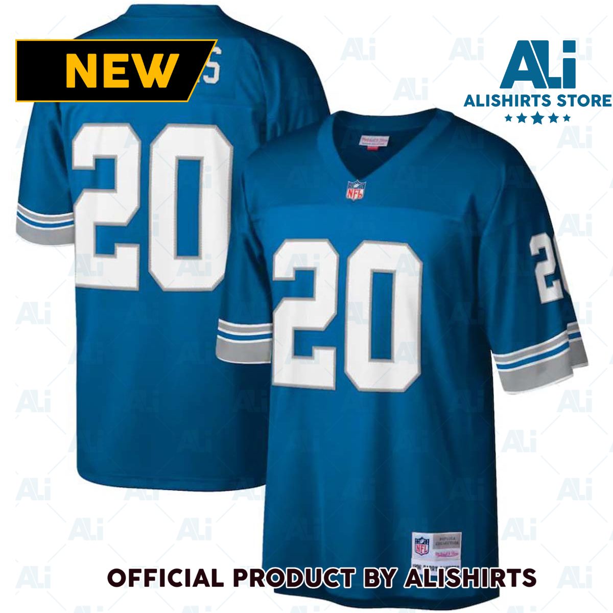 Mitchell and Ness Detroit Lions Barry Sanders  20 1996 Replica NFL Football Jersey
