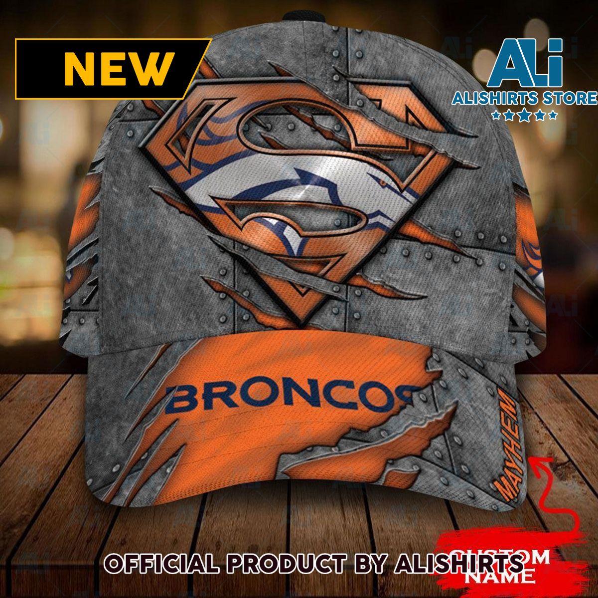 Personalized Denver Broncos Superman Classic Cap