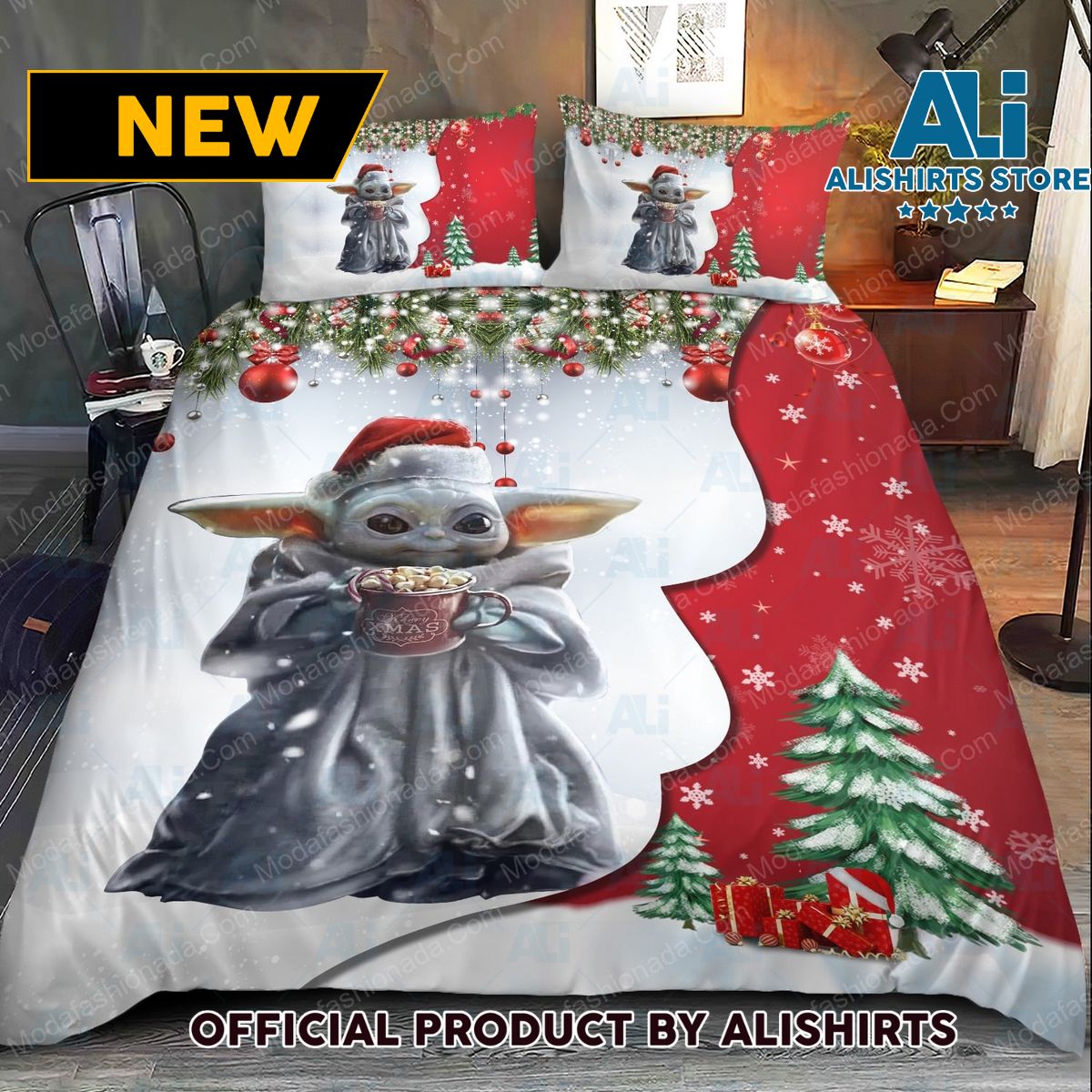 Bady Yoda Merry Christmas Bedding Sets
