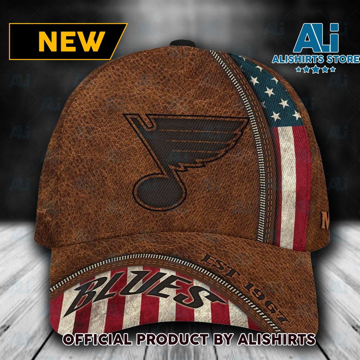 Personalized St Louis Blues USA Flag Classic Cap