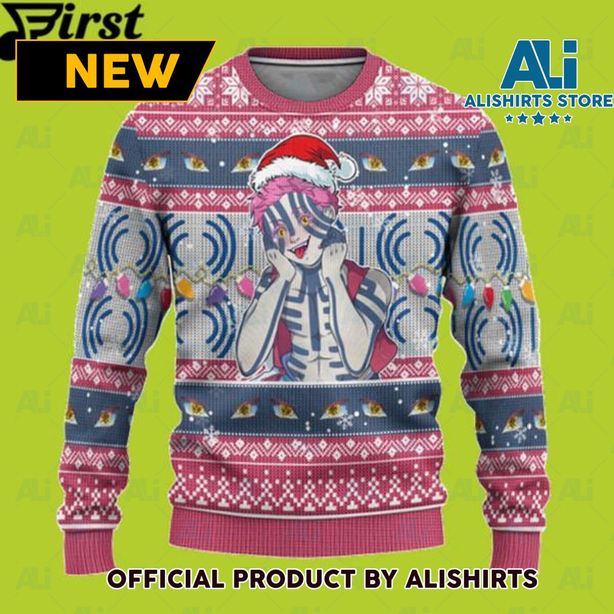 Demon slayer Akaza Chibi Premium Ugly Christmas Sweater