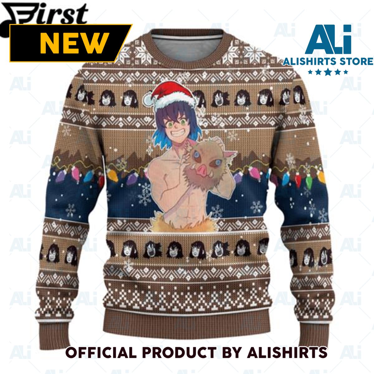 Hashibira Anime Demon Slayer Chibi Demon Slayer Ugly Christmas Sweater