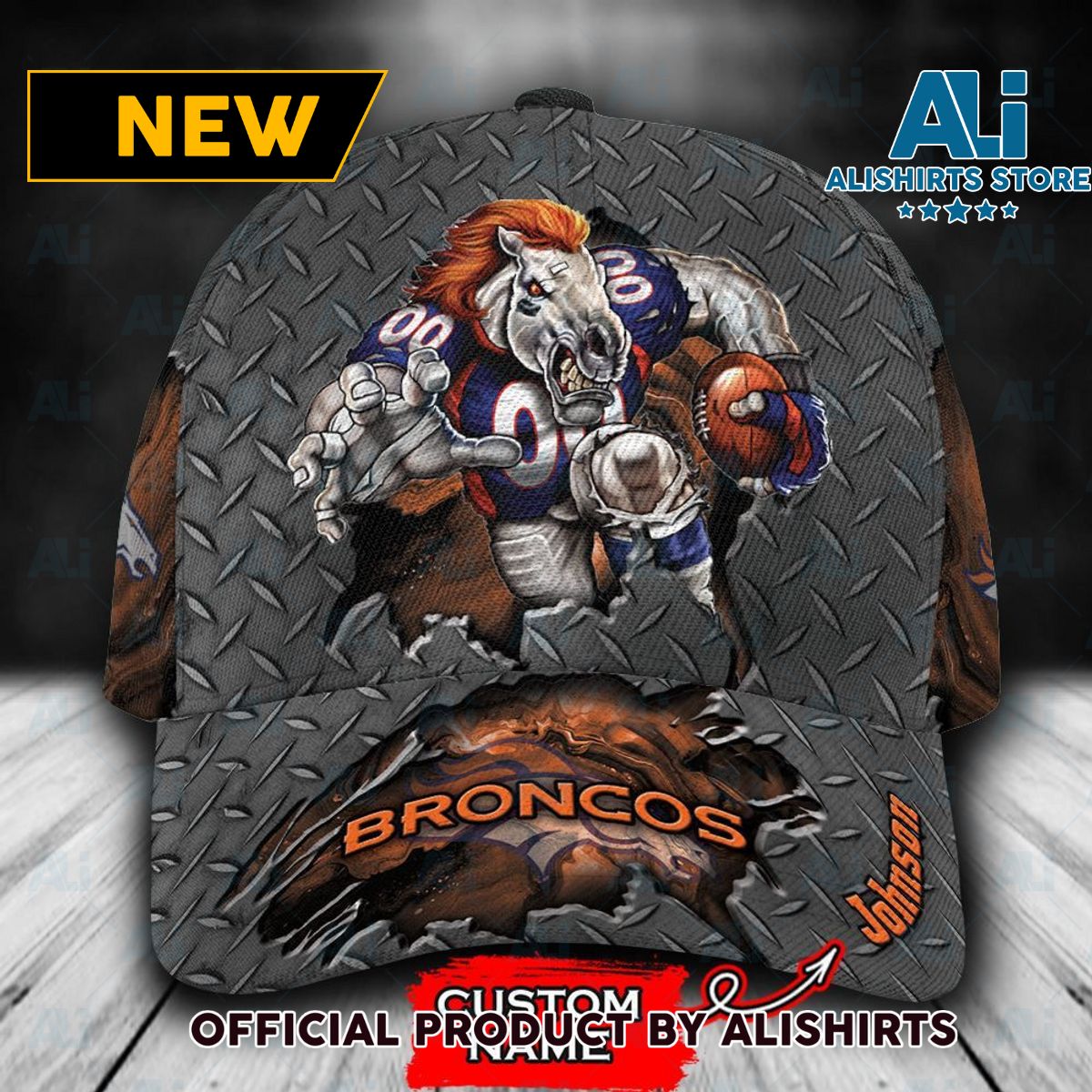 Personalized Denver Broncos Rivet Pattern Classic Cap