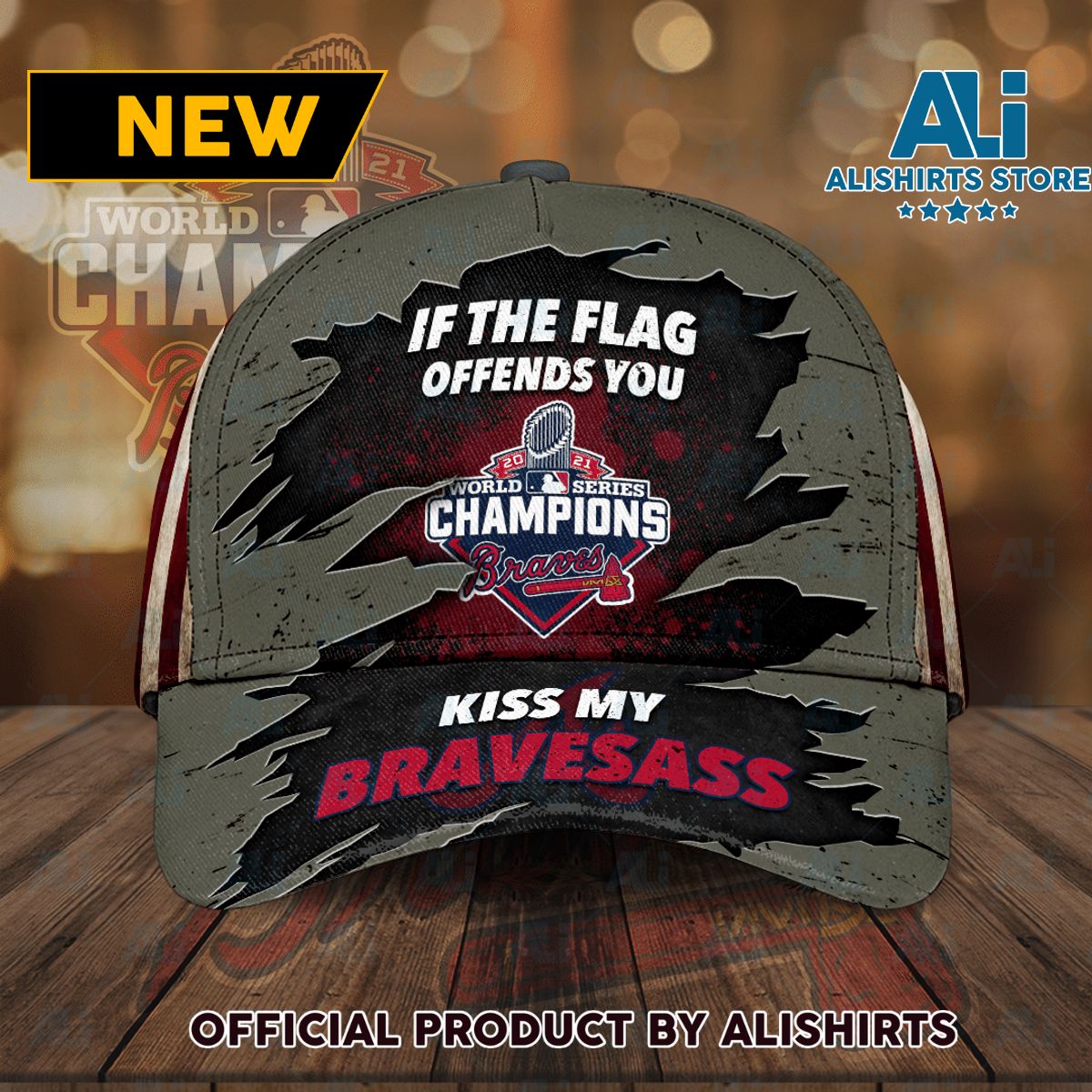 Atlanta Braves If The Flag Offends You Kiss My Bravesass Classic Baseball Cap