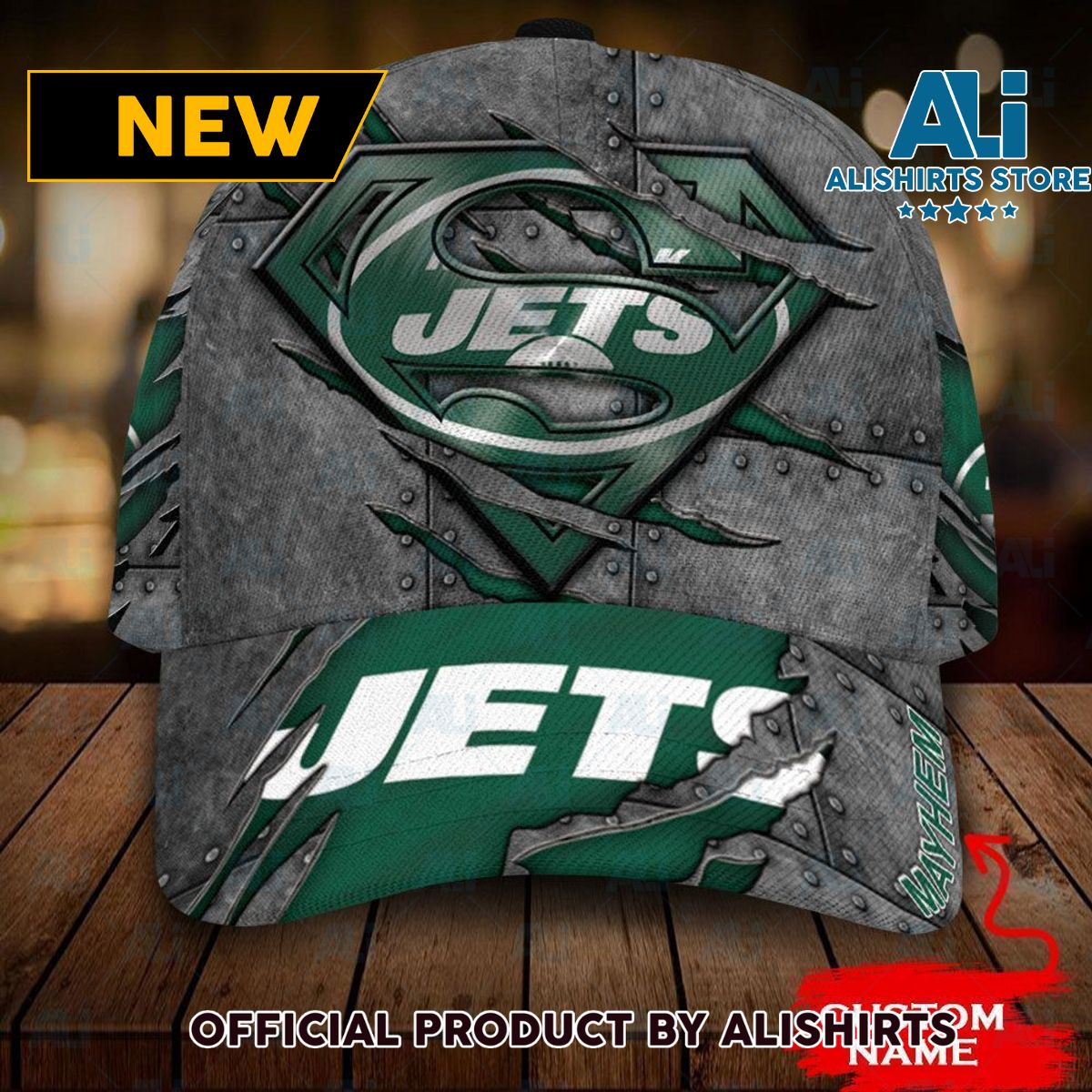 Personalized New York Jets Superman Classic Cap