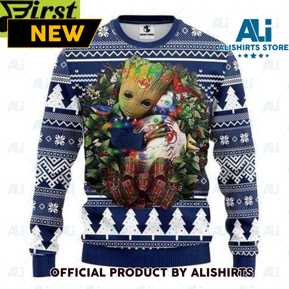 Cleveland Indians Grateful Dead Ugly Christmas Sweater