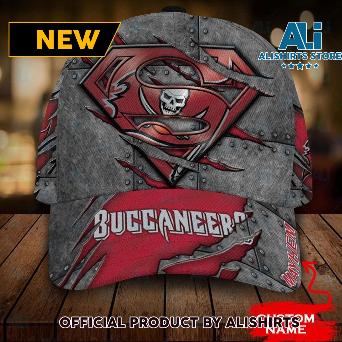 Personalized Tampa Bay Buccaneers Superman Classic Cap