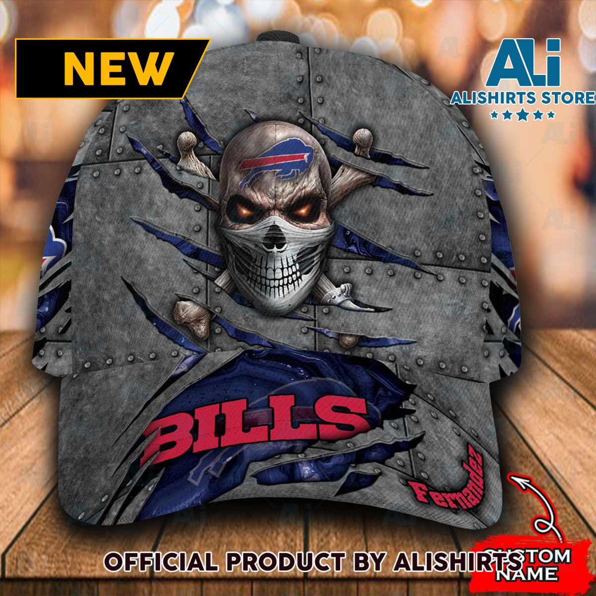 Personalized Buffalo Bills Skull Classic Cap