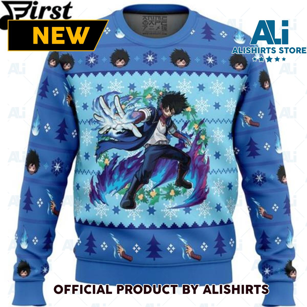 Christmas Dabi My Hero Academia Ugly Christmas Sweater