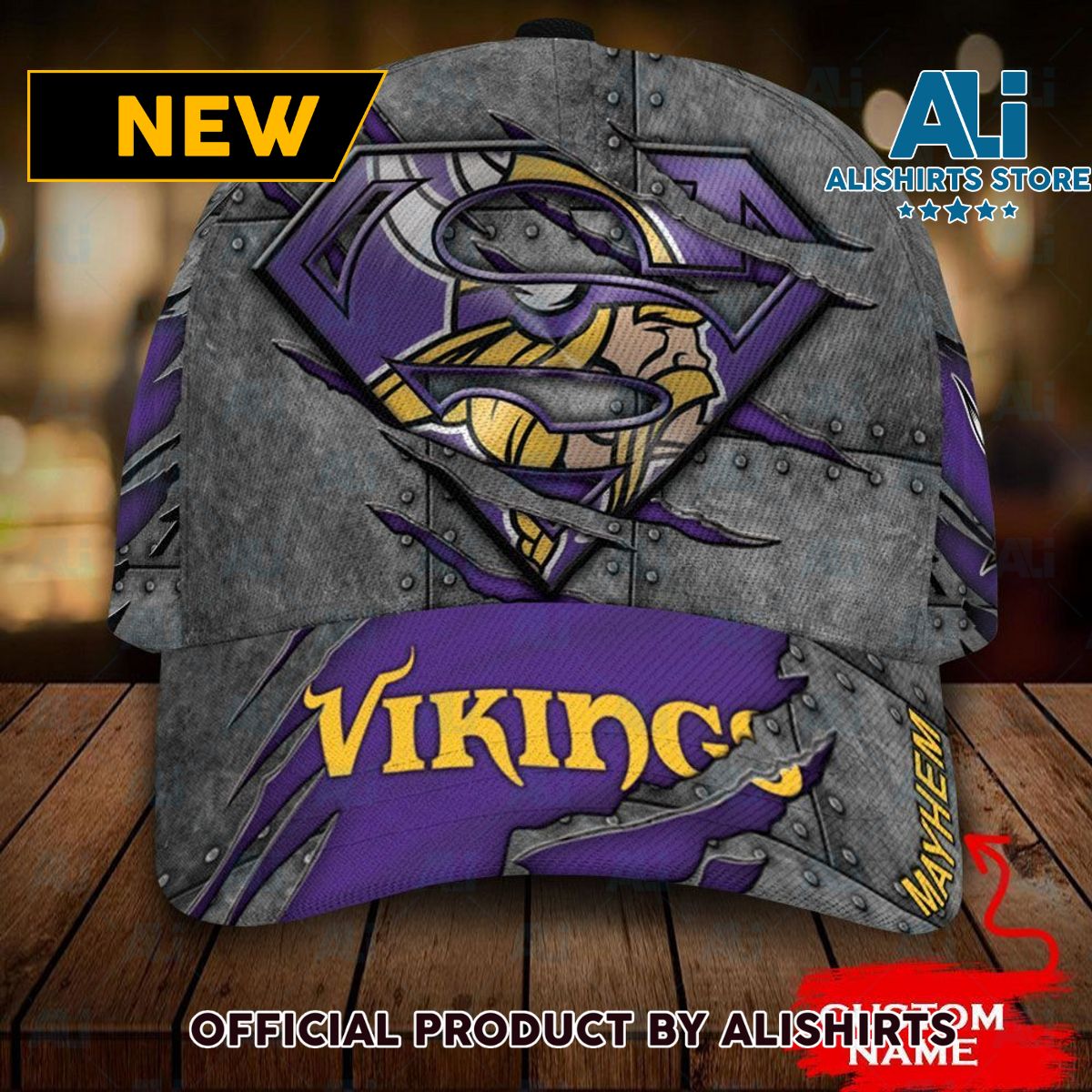 Personalized Minnesota Vikings Superman Classic Cap - WS11