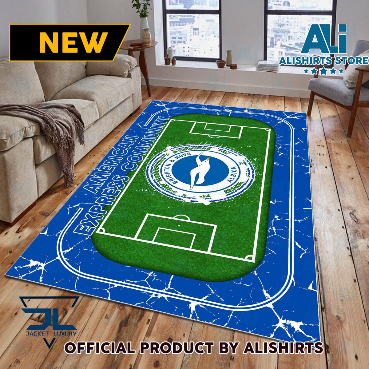 Brighton & Hove Albion FC EPL Team Rug Carpet