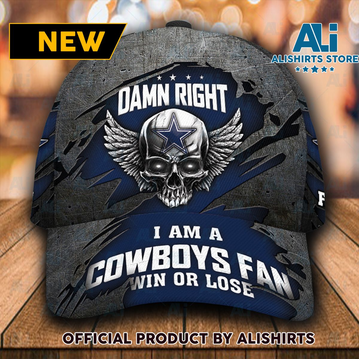 Personalized Dallas Cowboys Luxury Skull Damn Right Classic Cap