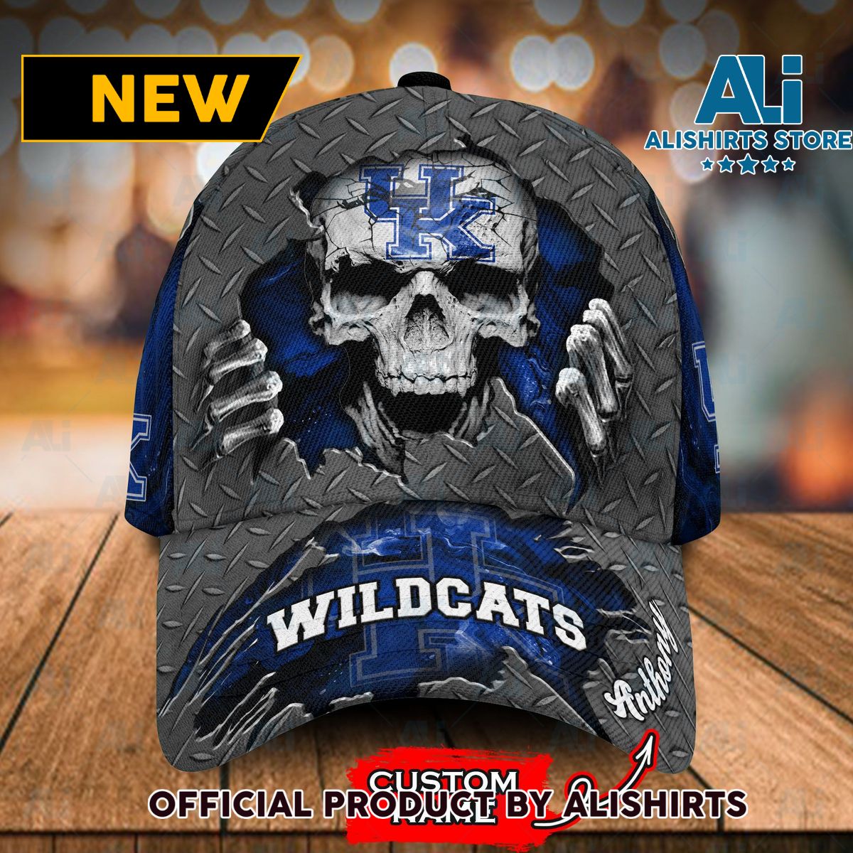 Personalized Kentucky Wildcats Skull Classic Cap