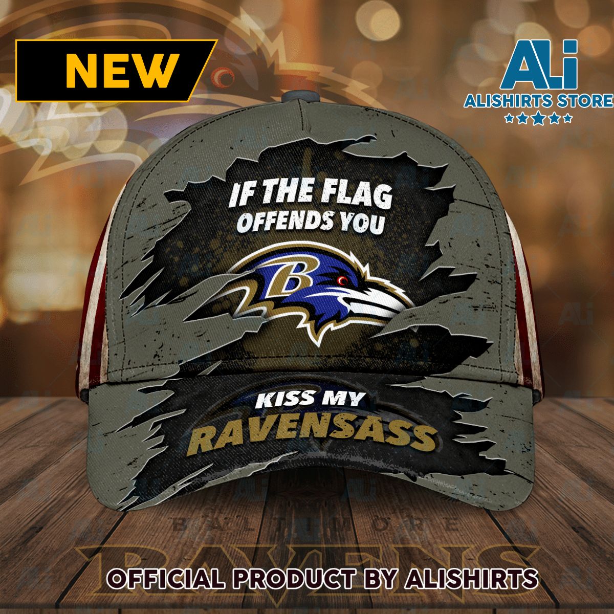 Baltimore Ravens If The Flag Offends You Kiss My Ravensass Classic Baseball Cap