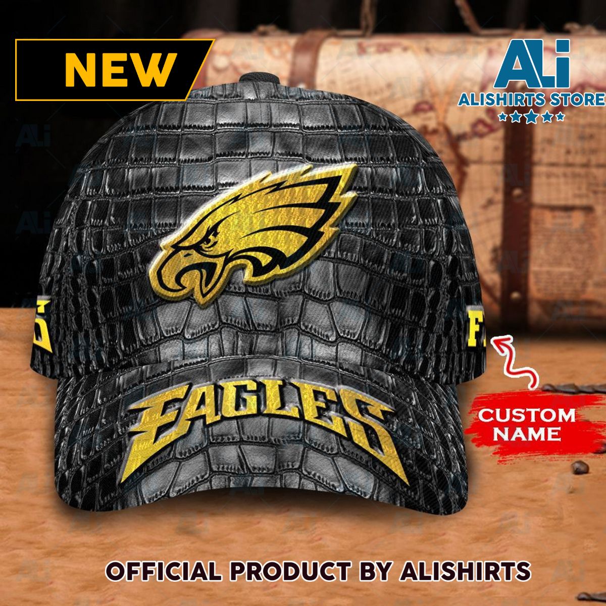 Personalized Philadelphia Eagles Crocodile Skin Pattern Classic Cap