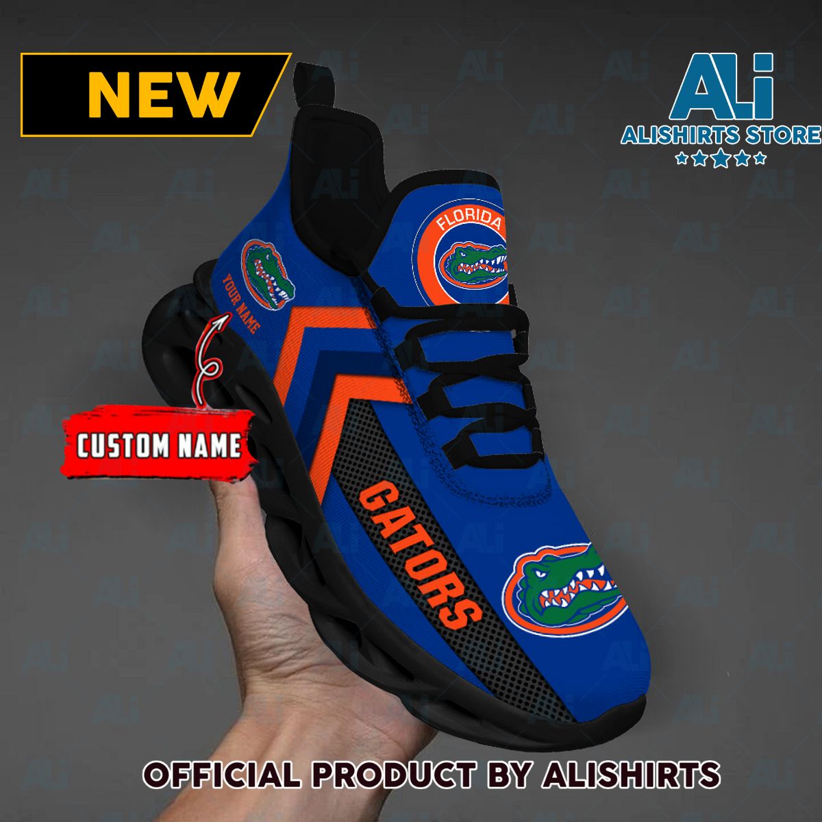 NCAA Florida Gators Team Logo Custom Name Max Soul Shoes