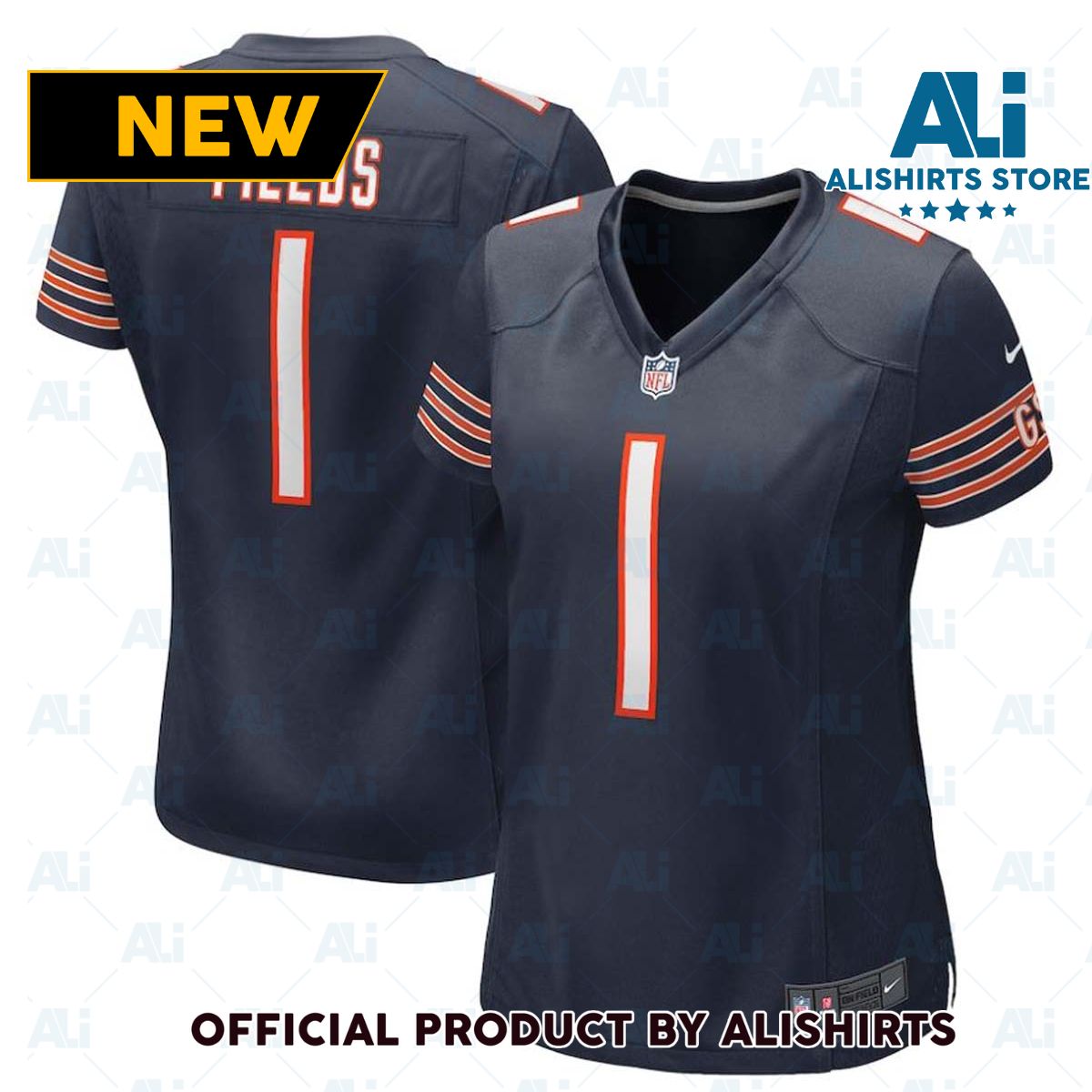 Nike Women's Chicago Bears Justin Fields  1 Game NFL Football Jersey