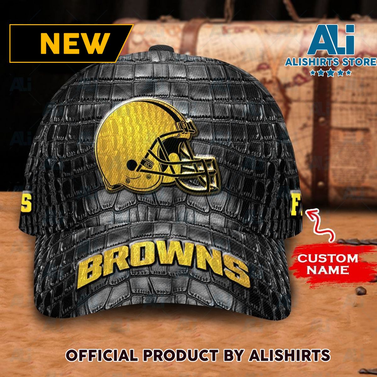 Personalized Cleveland Browns Crocodile Skin Pattern Classic Cap