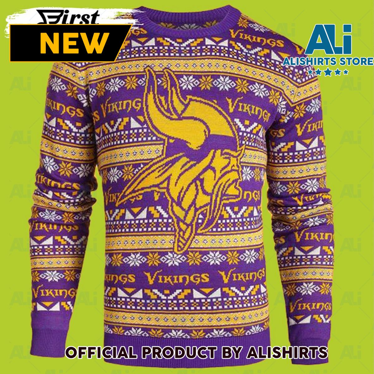 Minnesota Vikings Ugly Christmas Sweaters Vintage