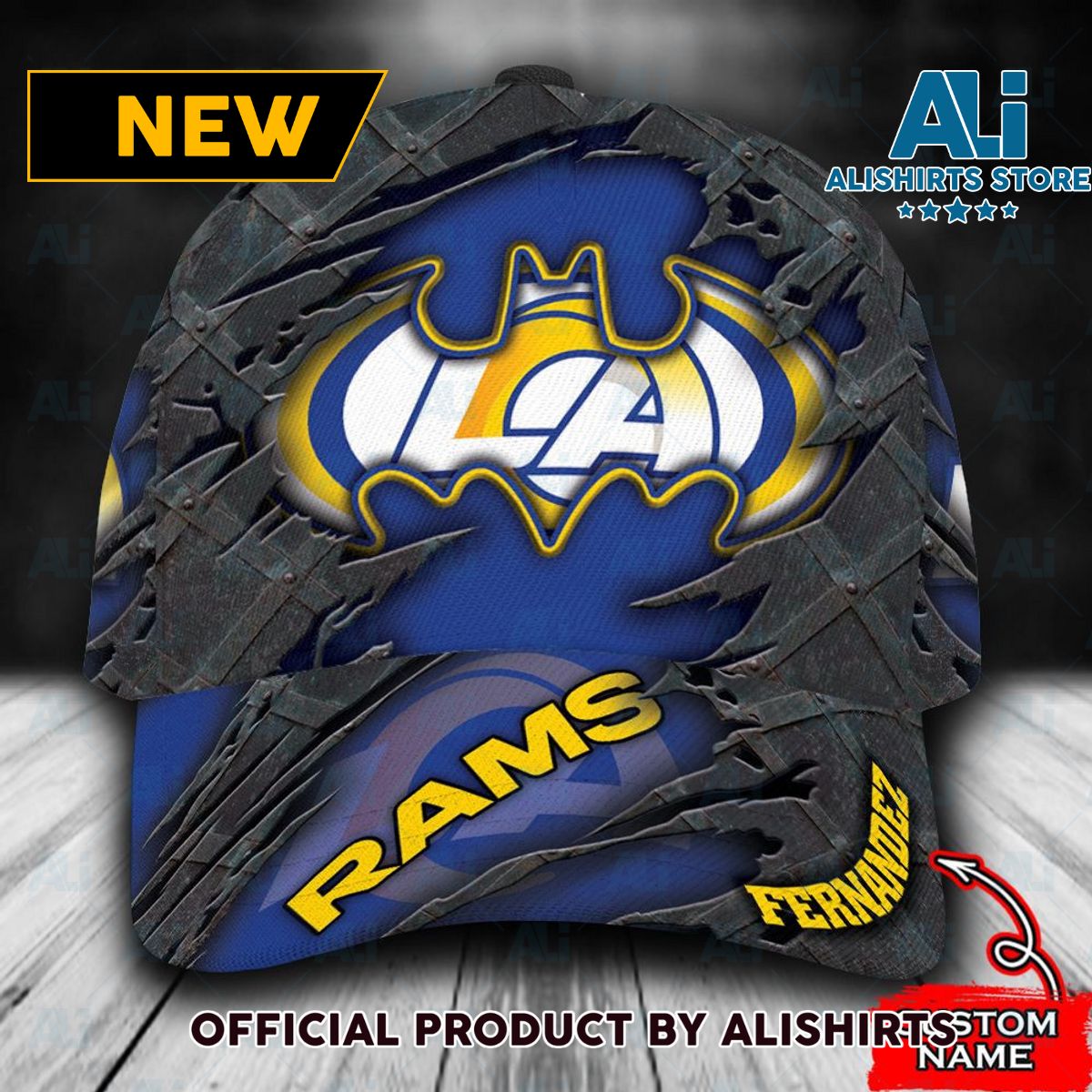 Personalized Los Angeles Rams Batman Classic Cap