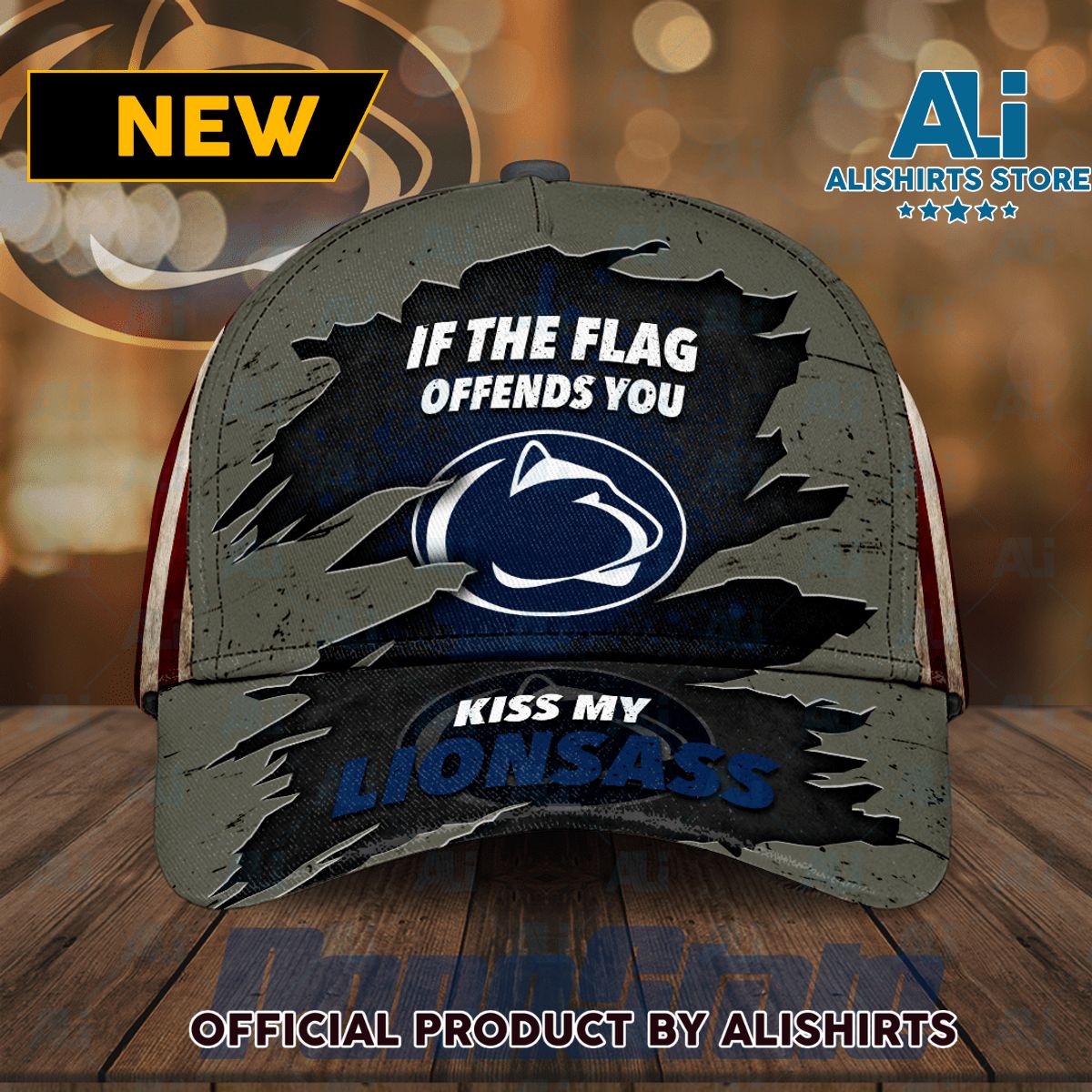 Penn State Nittany Lions If The Flag Offends You Kiss My Lionsass Classic Baseball Cap