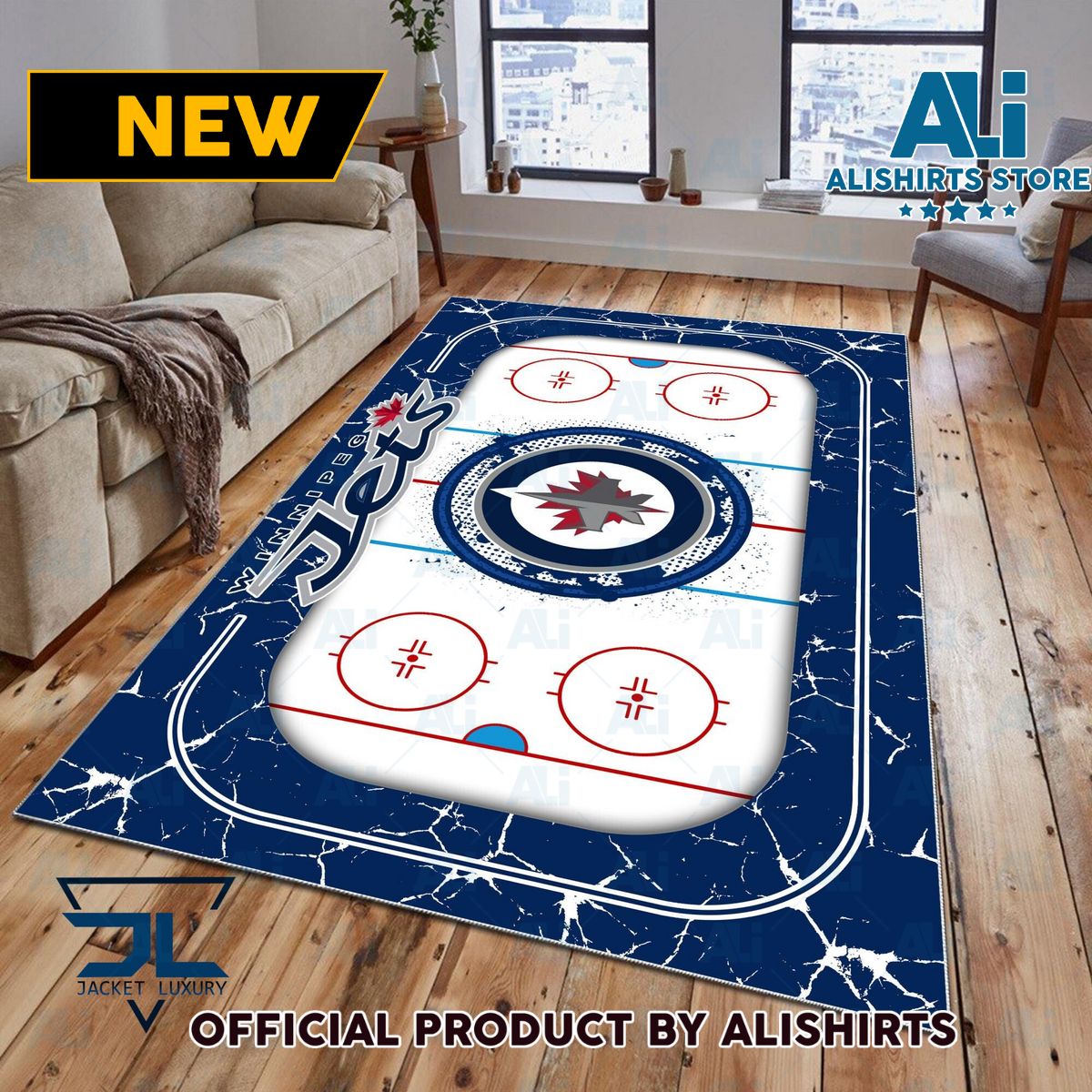 Winnipeg Jets NHL team Rug Carpet