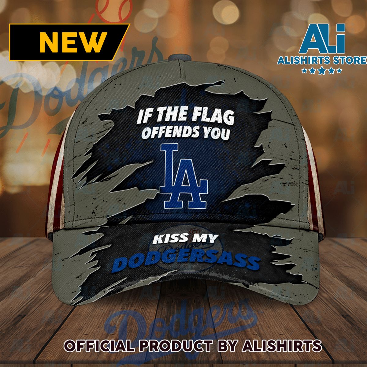 Los Angeles Dodgers If The Flag Offends You Kiss My Dodgersass Classic Baseball Cap