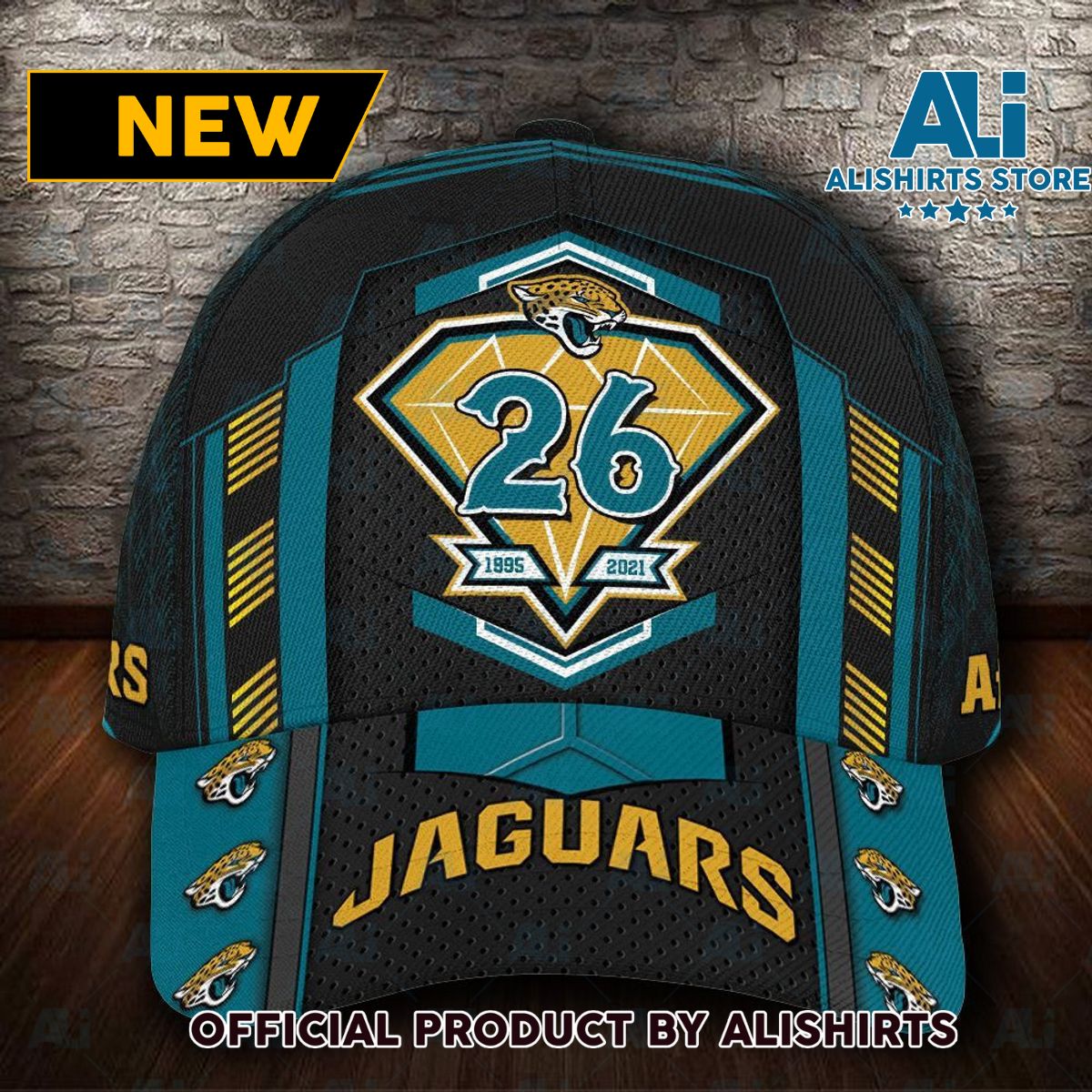 Personalized Jacksonville Jaguars 26 Years Anniversary Classic Cap