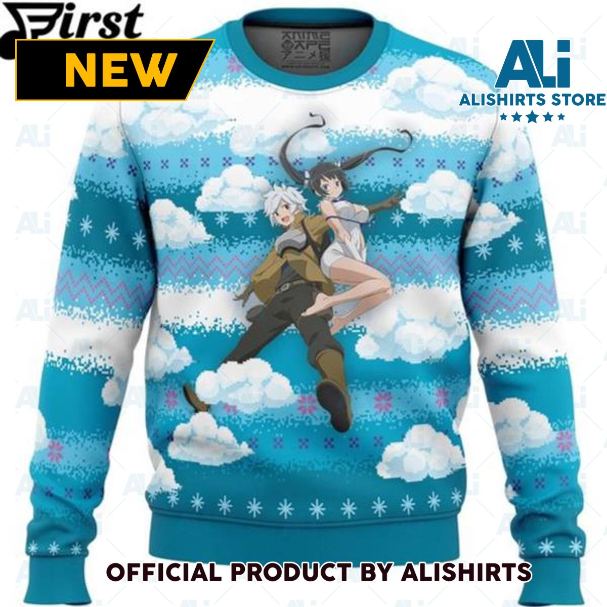 Anime Sweater DanMachi Ugly Christmas Sweater