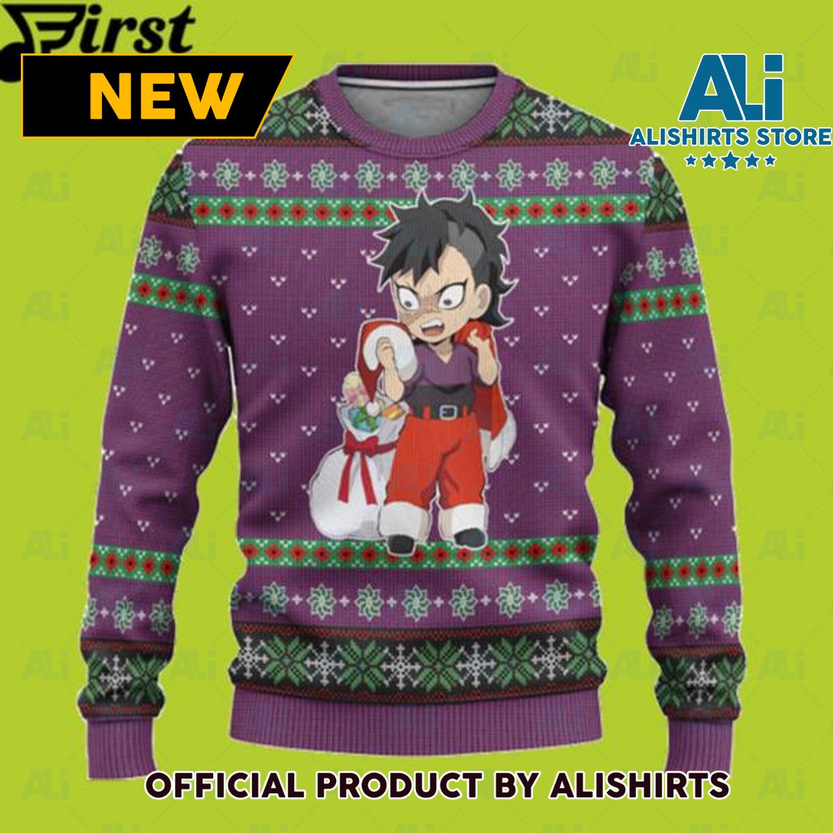 Sanemi Shinazugawa Demon Slayer Chibi Ugly Christmas Sweater