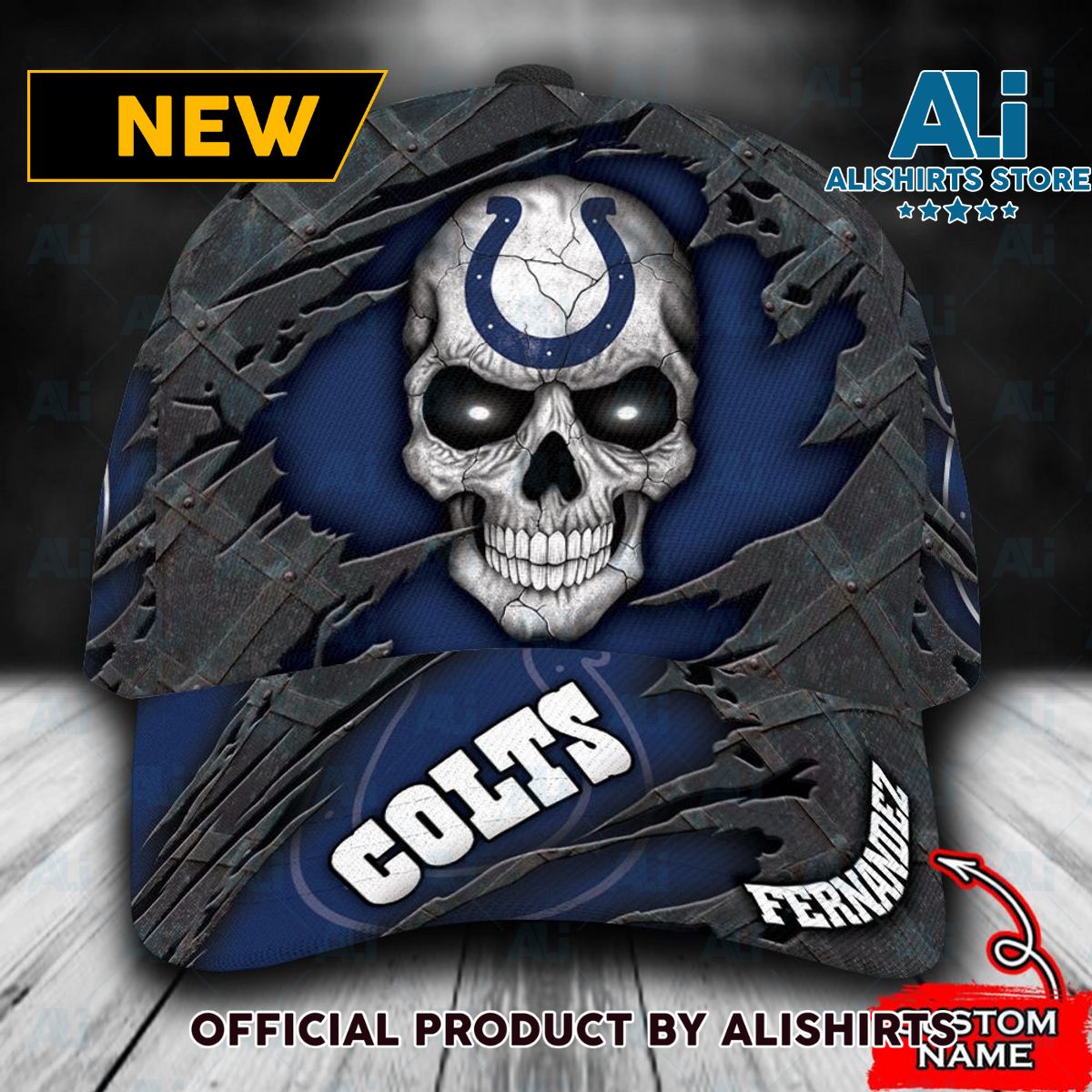 Personalized Indianapolis Colts Skull Classic Cap