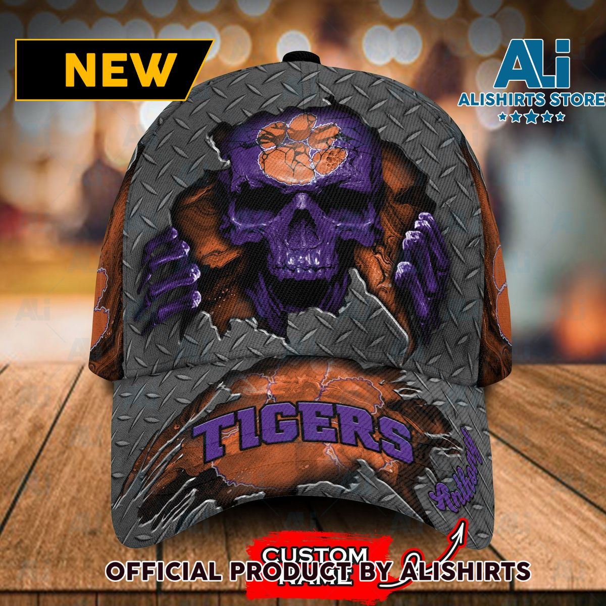 Personalized Clemson Tigers Skeleton Classic Cap