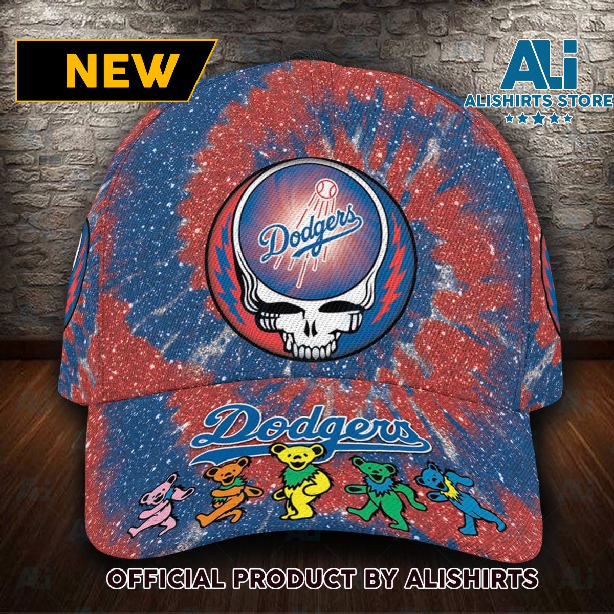 Los Angeles Dodgers x Grateful Dead All Over Print 3D Classic Cap