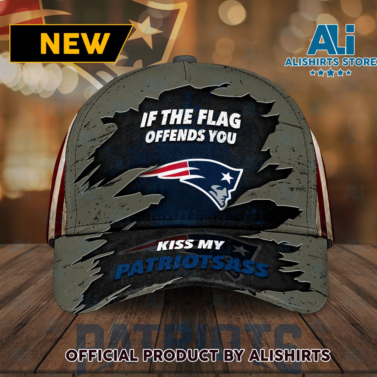 New England Patriots If The Flag Offends You Kiss My Patriotsass Classic Baseball Cap