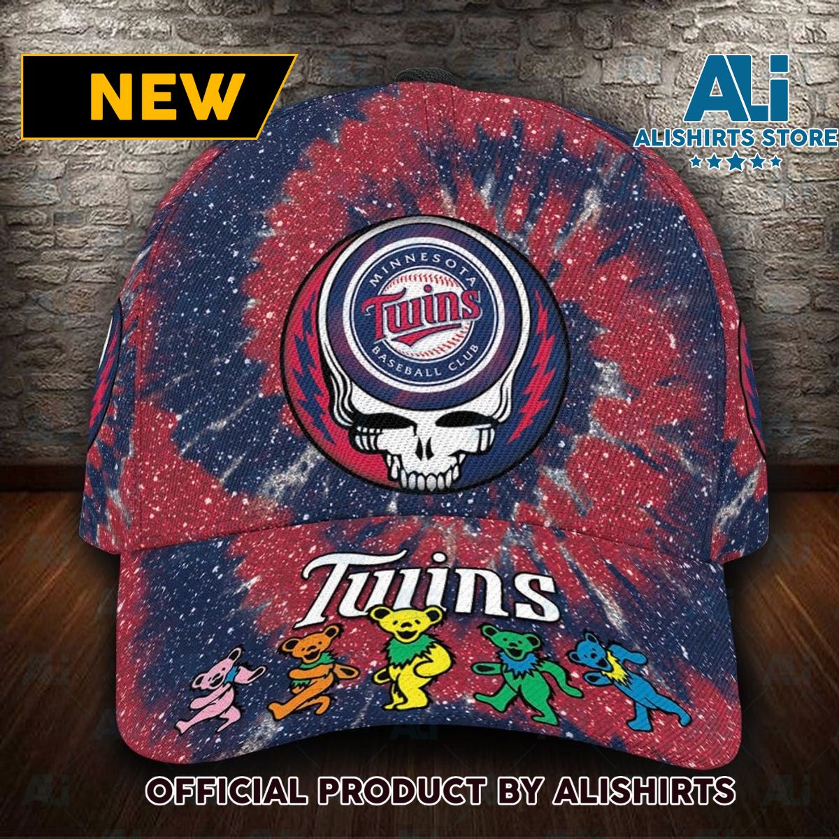 Minnesota Twins x Grateful Dead All Over Print 3D Classic Cap