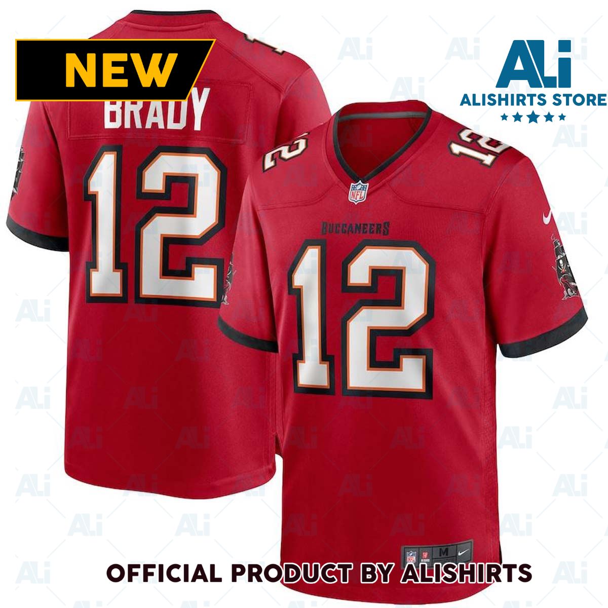 Nike Tampa Bay Buccaneers Tom Brady  12 Game NFL Football Jersey