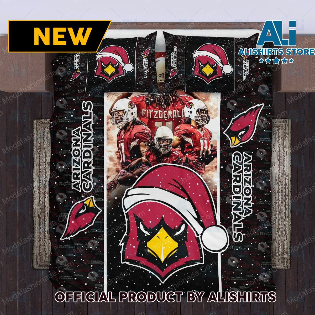 NFL Arizona Cardinals Logo Christmas Bedding Sets